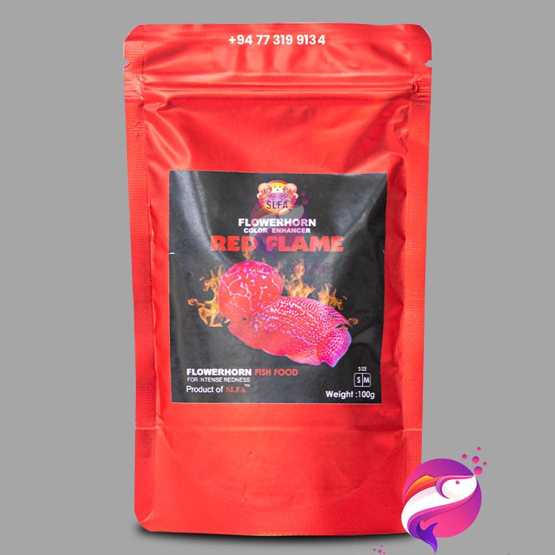 Red Flame 100g flowerhorn fish feed sri lanka