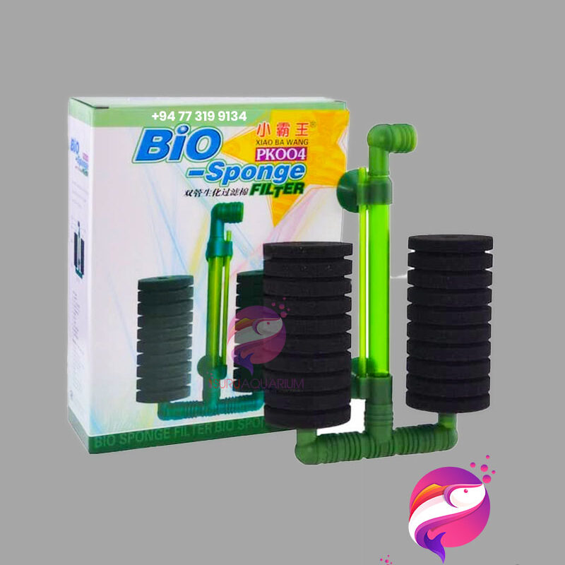 Aquarium Sponge Filter PK004 Double Air Powered Sponge Filter