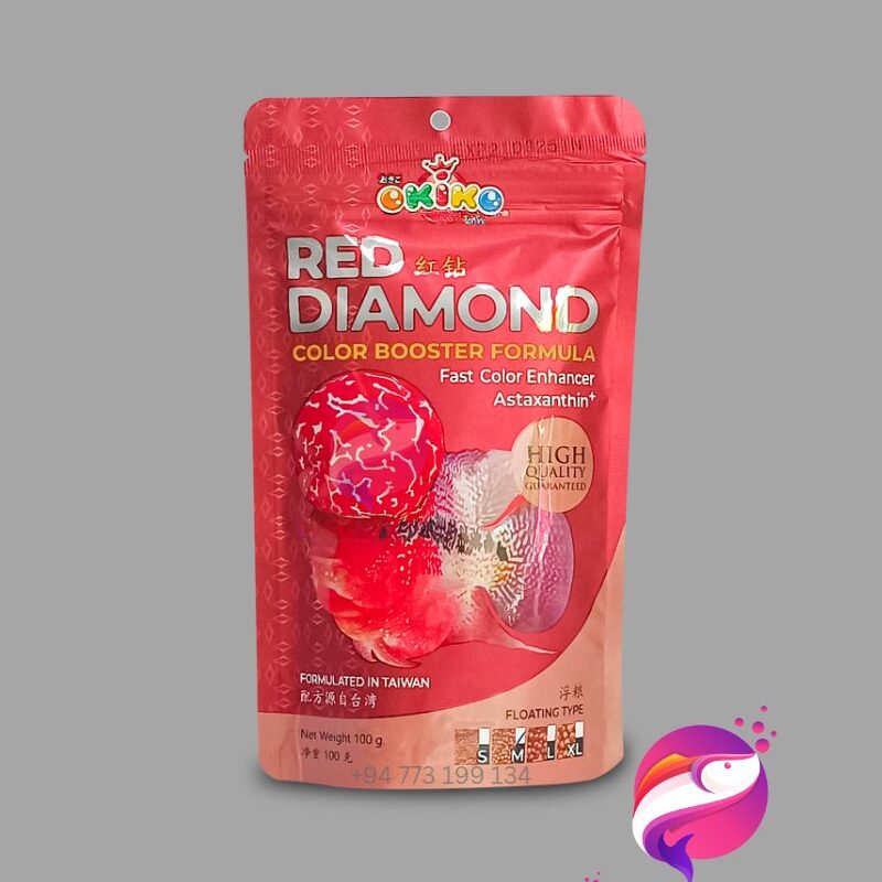 Okiko Red Diamond Flowerhorn Fish Feed 100g