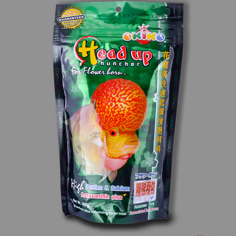 Okiko Head up Huncher Flower Horn Fish Food 100g