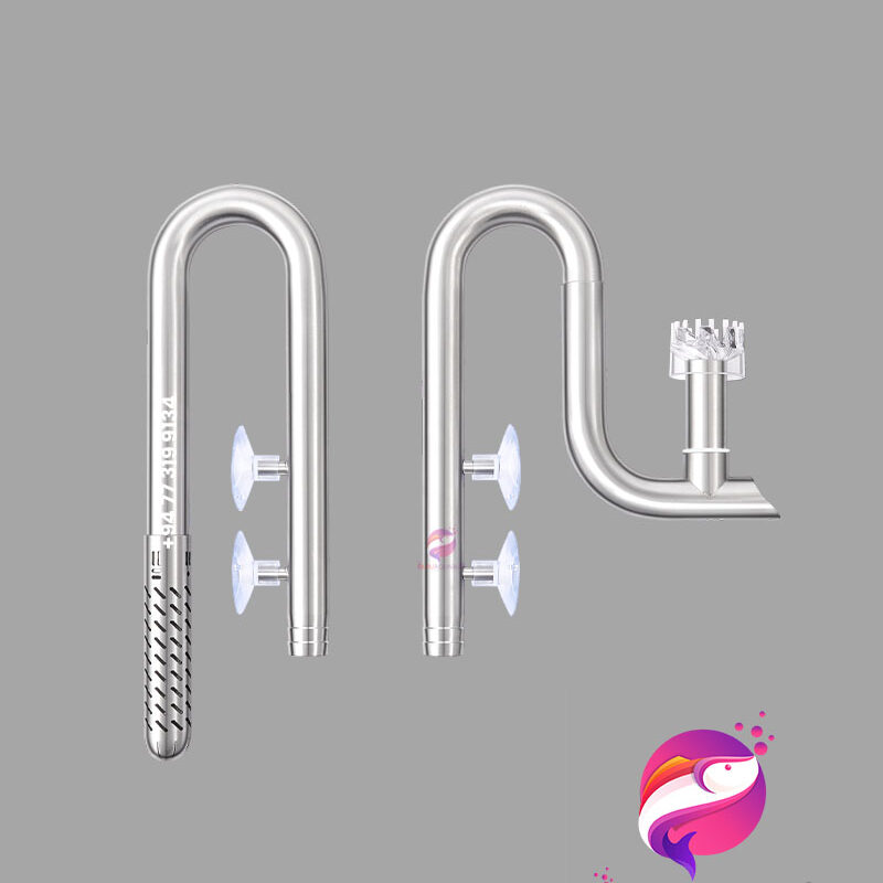 WEEKAQUA Stainless Steel Adjustable Inlet and Outlet Pipe Set